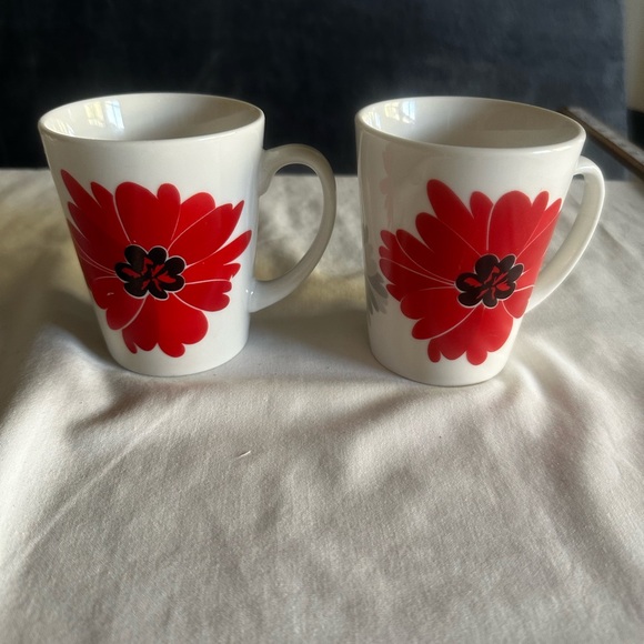 RSW INTERNATIONAL LIMITED POPPY PRINT TEA/COFFEE MUGS 4X3 SET OF 2 - Picture 10 of 10